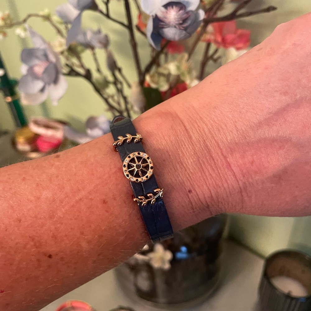 KEEP Collective Blue Band (reverses to metallic pink) with Compass Charm